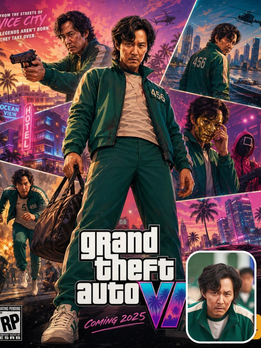Постер в стиле GTA VI