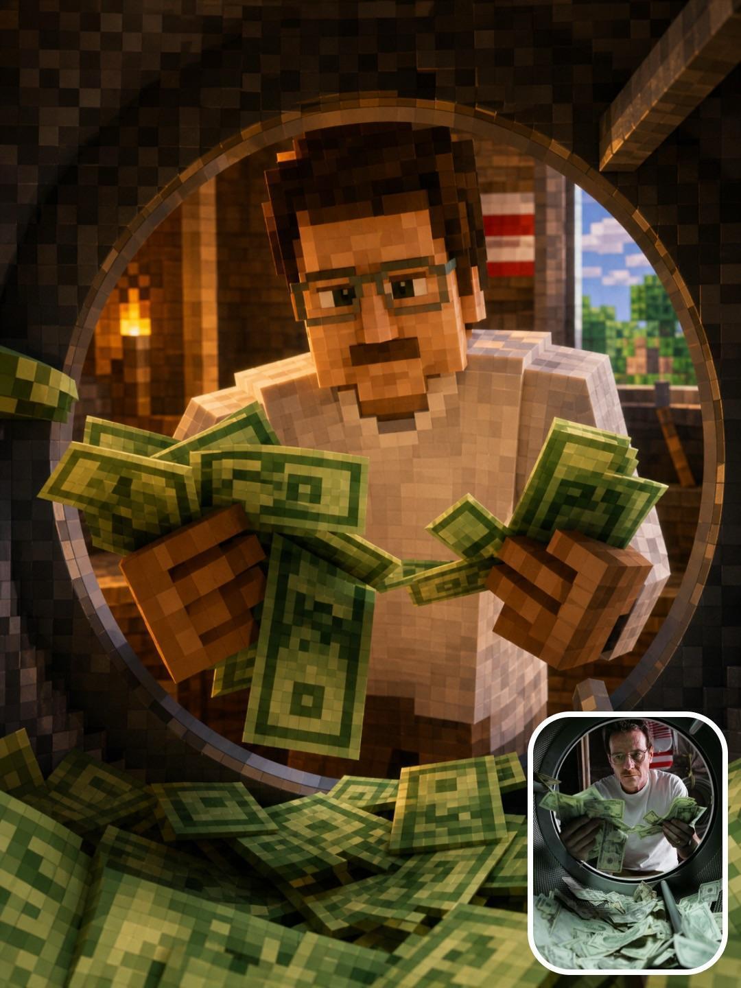 Постер в стиле Minecraft