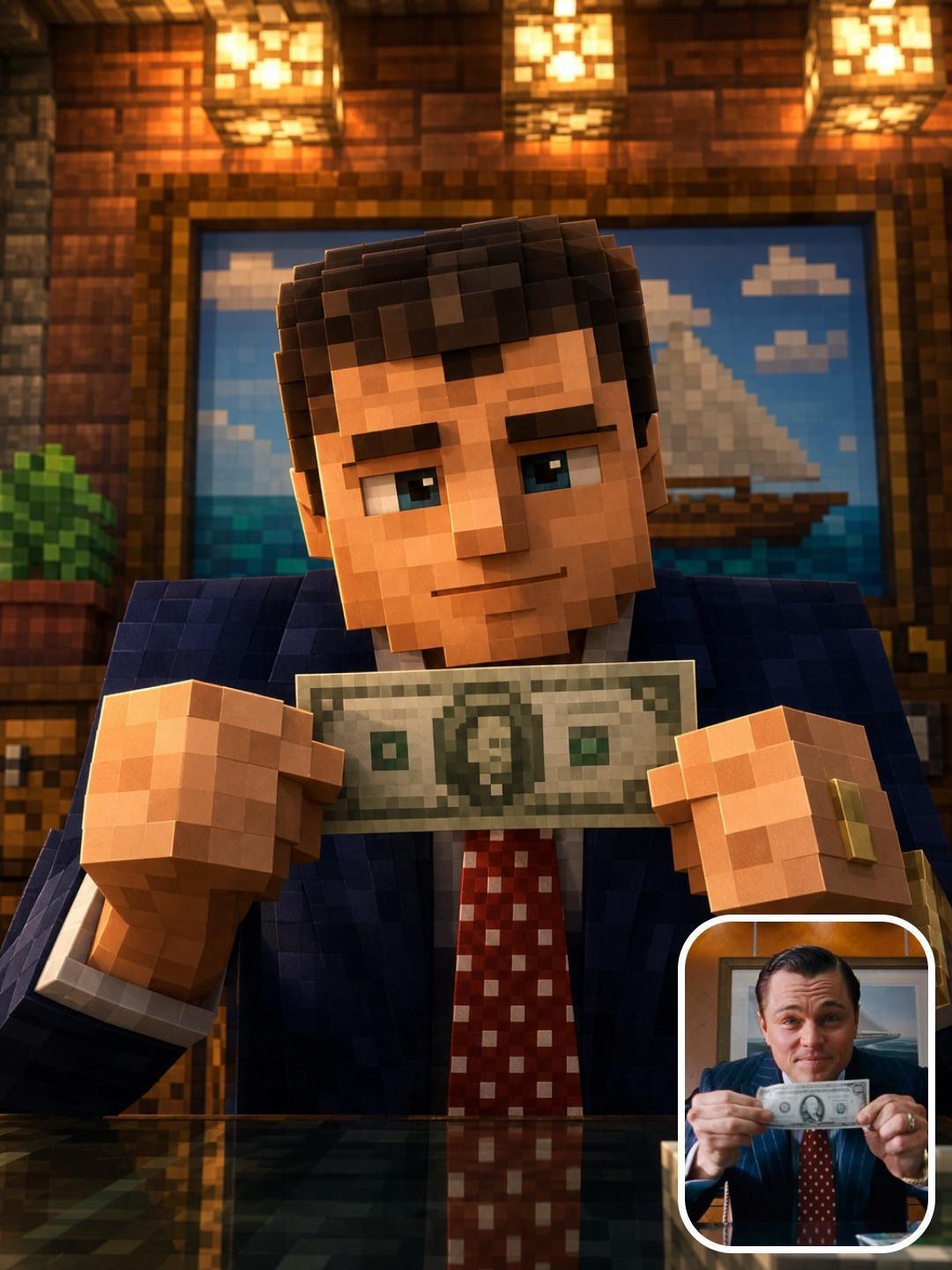 Постер в стиле Minecraft