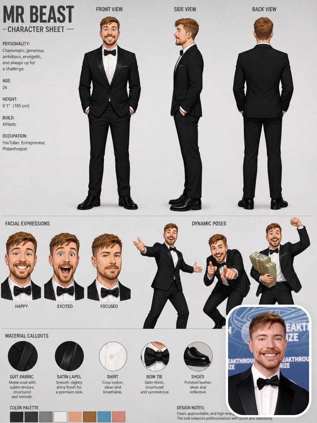 Animation Character Sheet Portrait