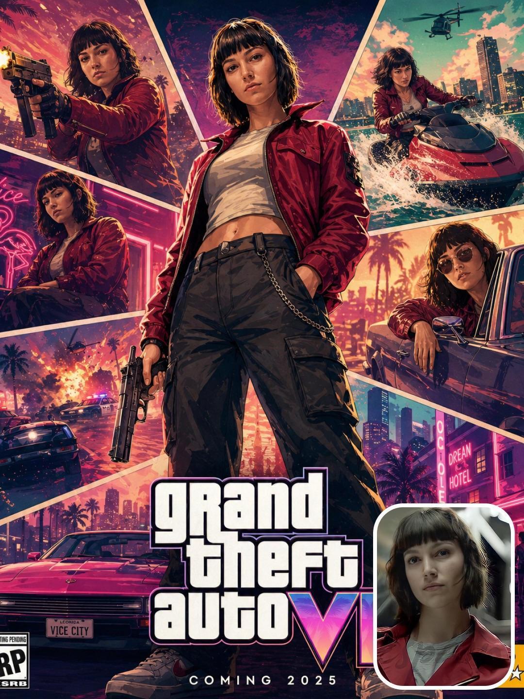 Постер в стиле GTA VI